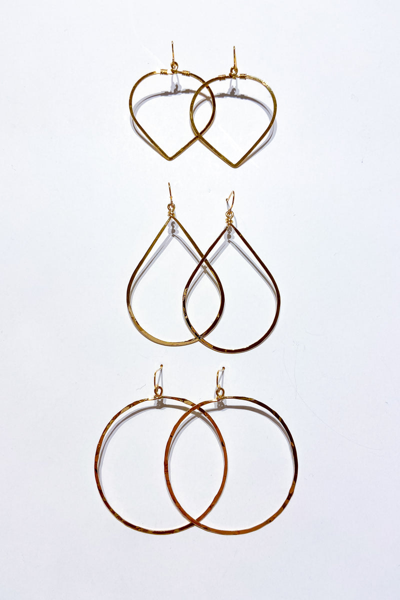 Hammered Hoop Earrings - Viva Diva Boutique