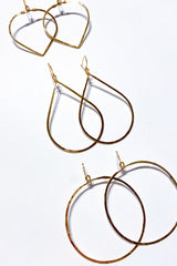 Hammered Hoop Earrings - Viva Diva Boutique