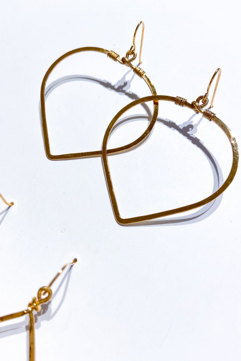 Hammered Hoop Earrings - Viva Diva Boutique